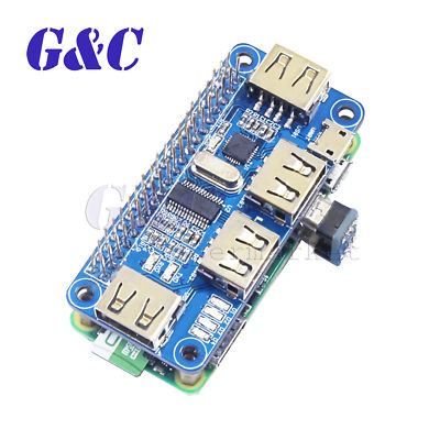 4 Port USB HUB HAT Expansion Board For Raspberry Zero/Zero W/3B+