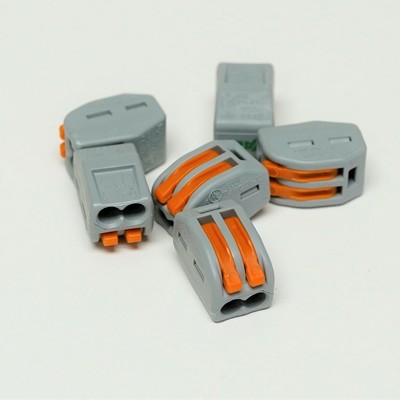 Wago 2-Conductor Lever-Nuts 222-412 Wire Splice Terminal Block Bag of 6