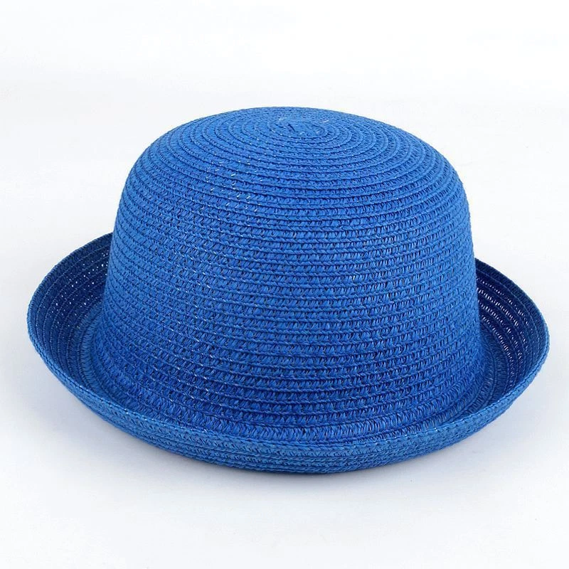 Blue Straw Bowler Hat for Women for sale | eBay display picture 1