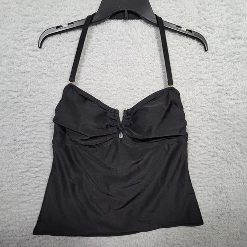 Ambrielle Tankini Womens Large Black Padded Removable Strap