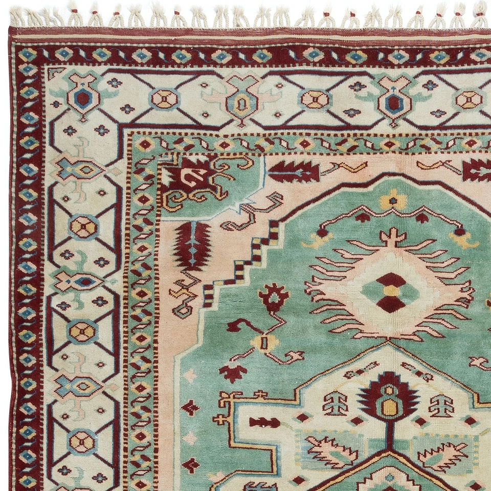 6.4x8 Ft Handmade Area Rug, Contemporary Turkish Carpet with Fringe, 100% Wool - Image 4 of 4