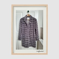 Grey Faux Fur Coat Size 14