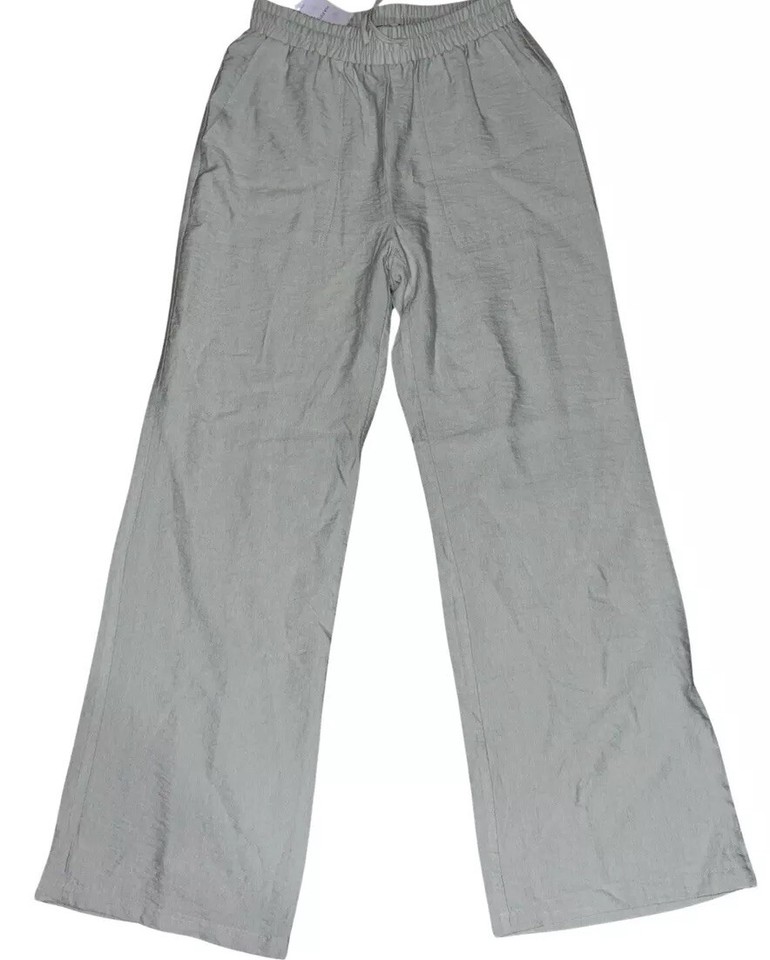 Happily Grey Wide Leg Pants Rayon Mint Green Size Small New With Tags
