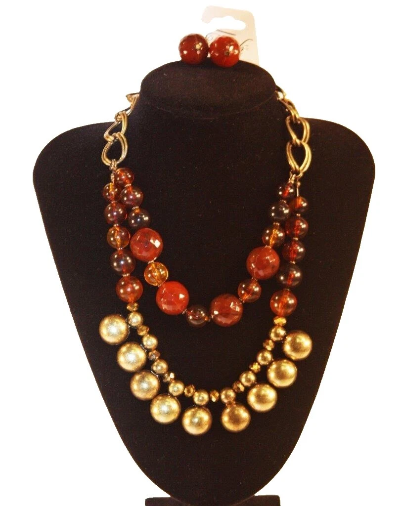 Copper Brown Statement Fashion Necklaces & Pendants