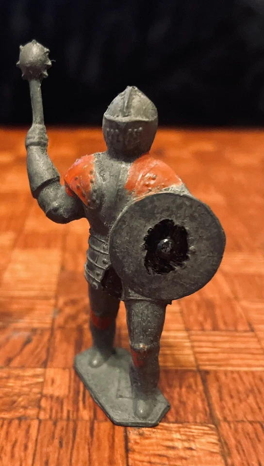 3 СРЕДНЕВЕКОВЫХ РЫЦАРЯ с ручной росписью б/у в отличном состоянии 1990-е высота 2 1/4 дюйма - Изображение 4 из 4