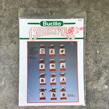 Vintage Bucilla Christmas 82750 Christmas Cheer Cross Stitch Ornament Kit