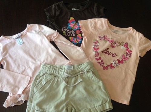 girls clothing lot size 4, color theme Pastels & Neutrals, butterflies, dance - Picture 10 of 11