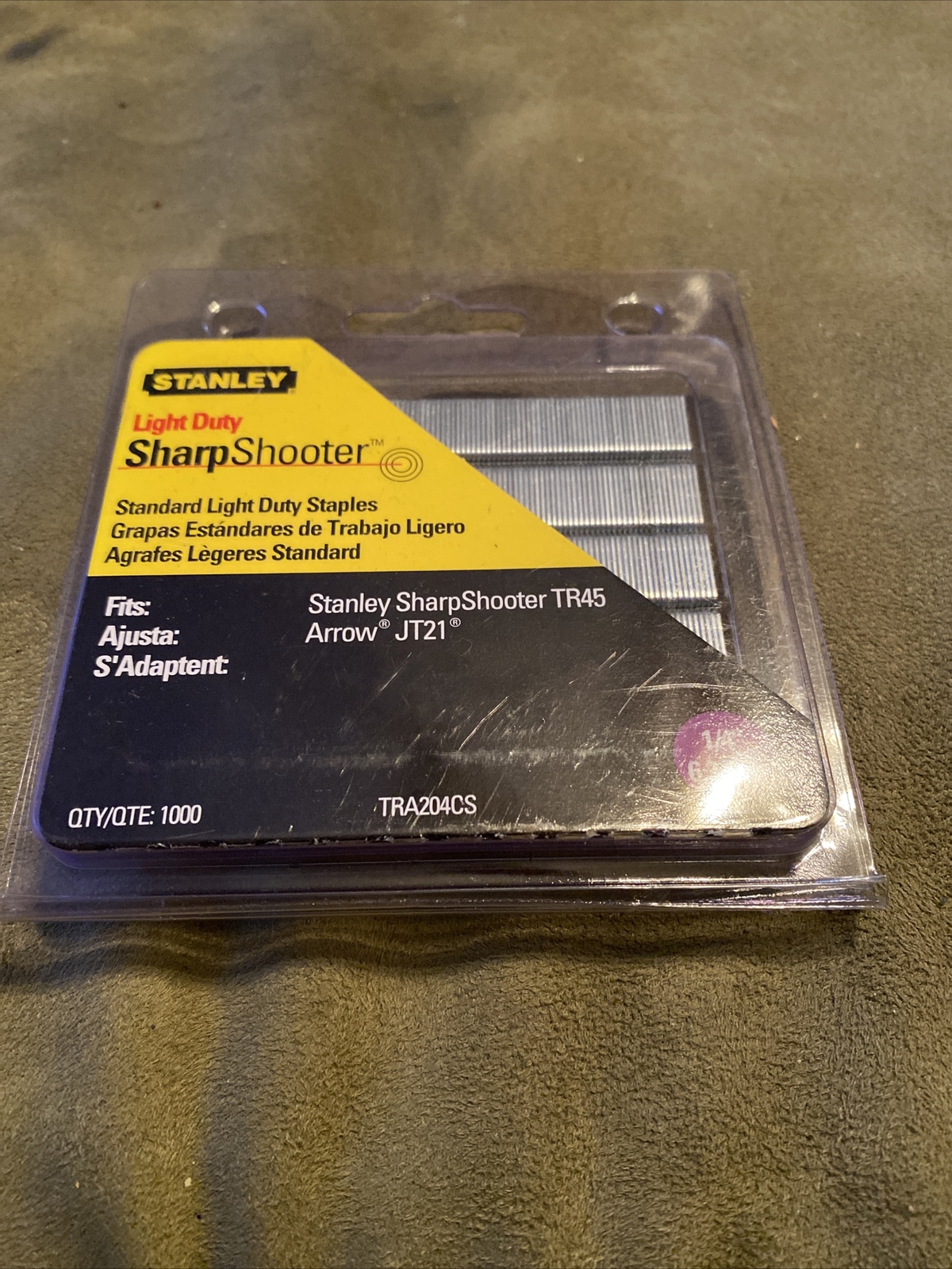 1000 Stanley Light Duty Standard Staples TRA204CS Fits TR45/Arrow JT21