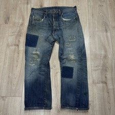 Levi’s LVC Selvedge Denim Jeans, 44501 Japan, Boro Repair, Big E, Mens W35 L28
