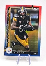 2025 Topps Chrome Football Red White Blue Refractor Jaylen Warren #253 Steelers
