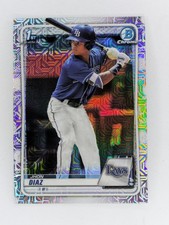 2020 Bowman Chrome #BCP-30 Jhon Diaz Mojo Refractor Tampa Bay Rays Card