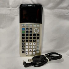 Texas Instruments TI-84 Plus CE Graphing Calculator & Cord Black Silver NO cover