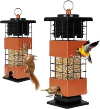 Bird Feeders for Outdoors Large Capacity Metal Squirrel Proof Outside Hanging