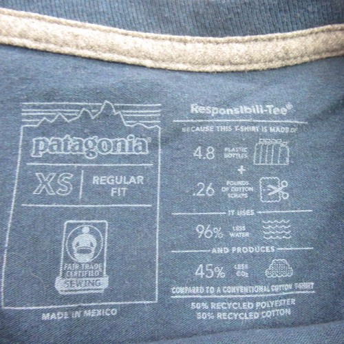 Patagonia Shirt Mens XS Long Sleeve Crew Neck Outdoor Pullover Blue - Picture 4 of 11