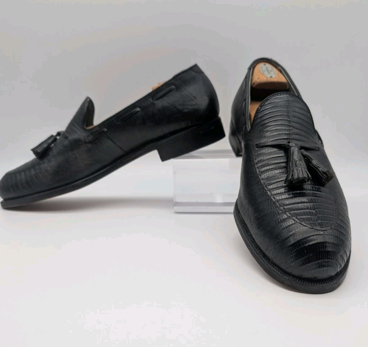 Black Teju Lizard Tassel Loafers Footjoy Classics 74732 