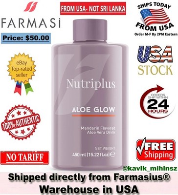 Farmasi Nutriplus Aloe Glow Mandarin Drink Supplement 450 ml/15.22 fl oz -NEW 