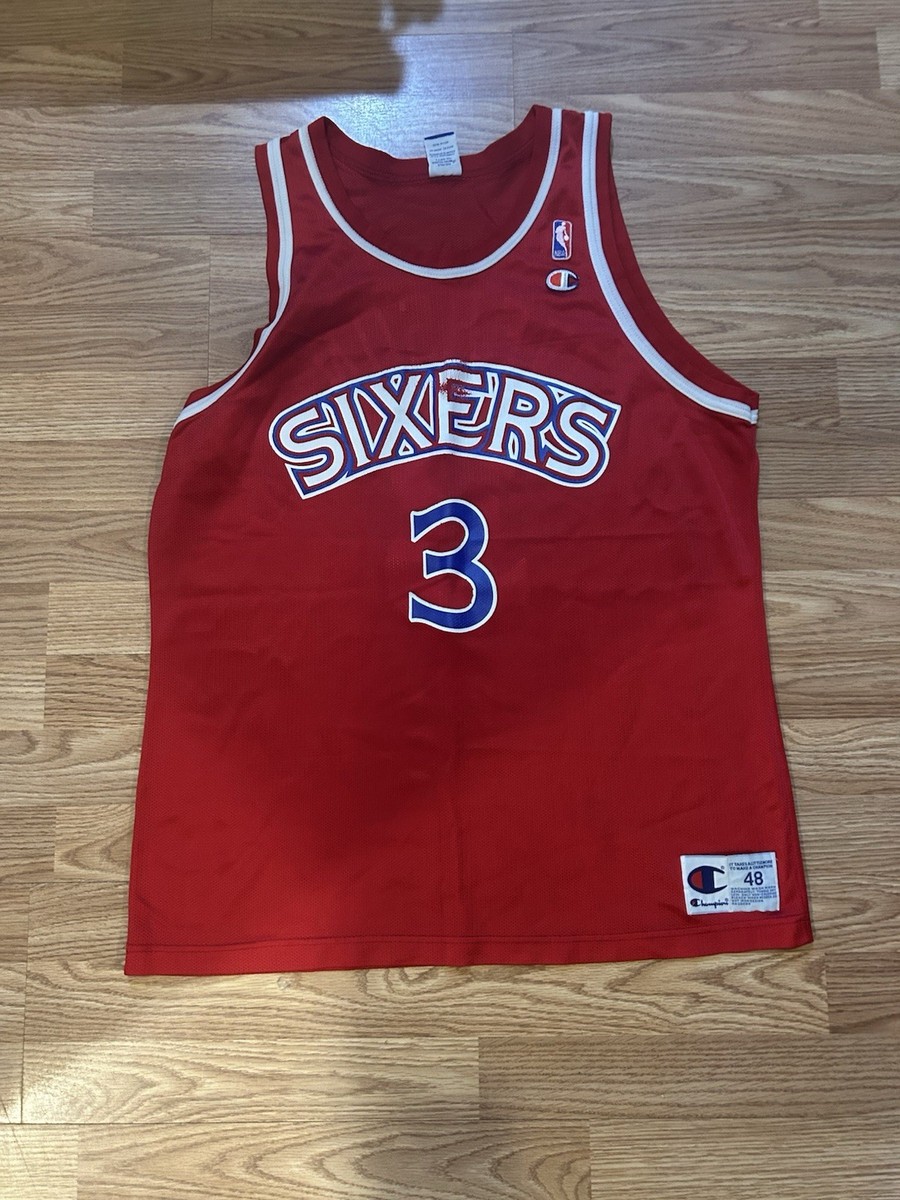 Vintage Champion Philadelphia 76ers Sixers Allen Iverson #3 Jersey