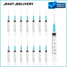 100 Pack 3ml/cc Lab Syringes Luer Lock with 23Ga 1 Inch (25mm) Needle New Sealed