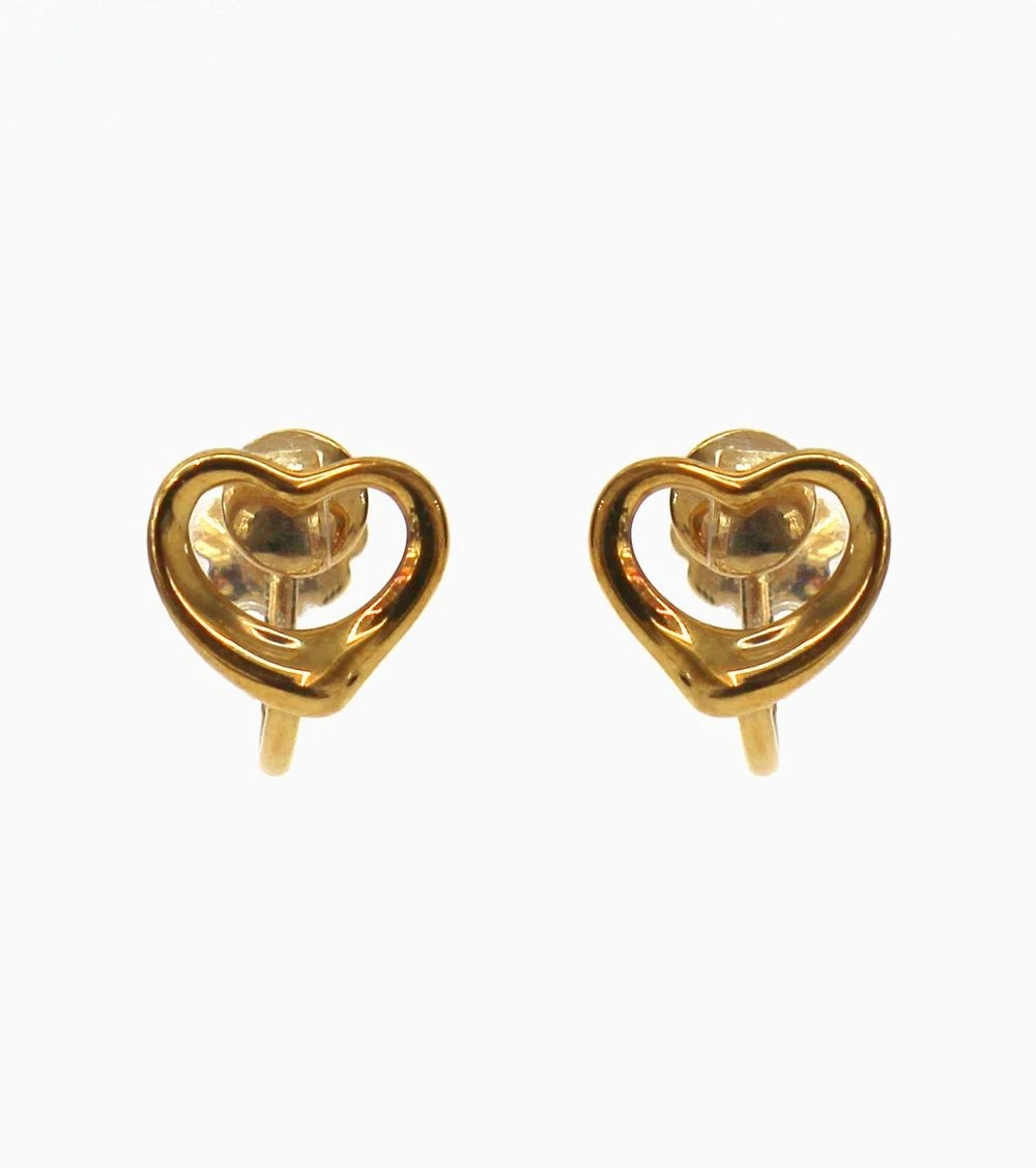 Tiffany & Co Offenes Herz Gold Ohrringe 19244 146386997 [U]
