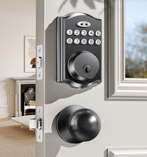 Keyless Entry Door Lock with 2 Knobs, Electronic Backlit Keypad Deadbolt with...