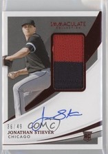 2021 Panini Immaculate Rookie Red 36/49 Jonathan Stiever #141 Patch Auto 0q21