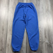 Vintage 90s Tultex Blue Plain Sweatpants Mens Large Drawstrings USA Made