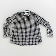 Men  s Nautica Blue Check Button Down Shirt Size XL