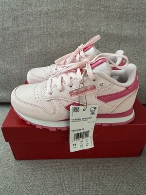 Reebok Classic Leather Frosted Berry/True Pink/White 11 Little Kid