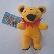 Jack Straw Bear Grateful Dead Beanie Plush Doll Hippie Music Concert Yellow NWT