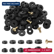 58 Pack Faucet Washer Assortment Kit - Flat and Beveled Rubber Faucet Washers fo