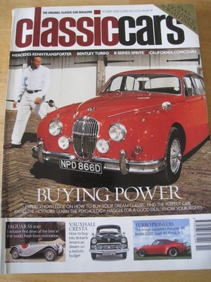 CLASSIC CARS OCT 2001 TURBO PIONEERS VAUXHALL CRESTA JAGUAR SS 100 MERC RENNTRAN