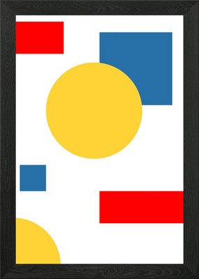 Abstrakte geometrische Komposition Bauh gerahmtes Wandbild Poster Leinwanddruck Bild