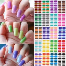 14 Tips Nail Sticker Full Nail Wraps Nail Decal Gradient Colorfull Cover +