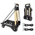 Folding Hand Truck Portable Dolly Compact Utility Luggage Cart with 70Kg/155L.