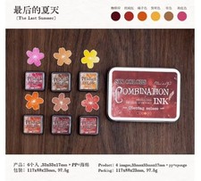 Six Colours Combination Ink Pad Set – Choice of 4 Colour Themes Sealed New