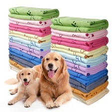 SENONAPO 20 Pcs Dog Towels for Drying Dogs Bulk 20 x 40 Inch Quick Drying Pet Ba