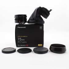 * USED * Panasonic Leica DG Summilux 15mm f/1.7 ASPH. Lens Boxed