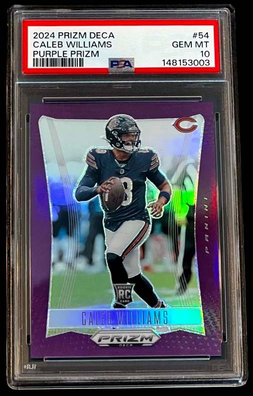 Caleb Williams Panini Prizm Deca #54 Purple