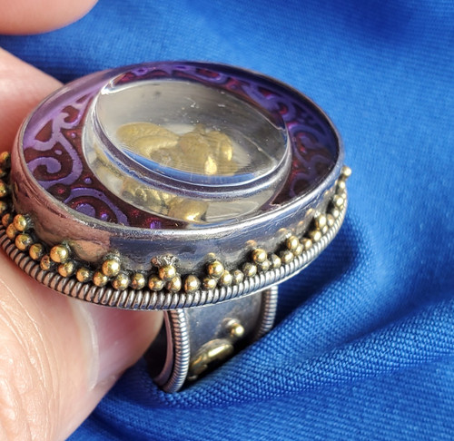 ORIGINAL MARS and Valentine Vintage Bumble Bee STERLING SILVER 925 RING Size 8.2