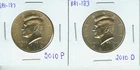 2010 P&D Kennedy Half Dollars Uncirculated BU NIFC