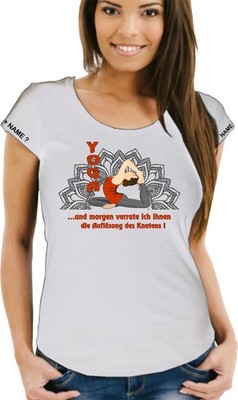 Damen T Shirt  Yoga Joga Yama Asanas Sport Damenshirt Girlie Shirts Vereine 8