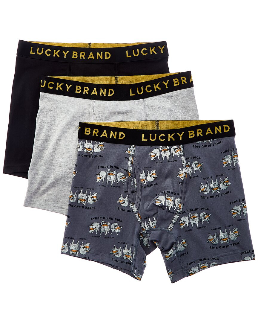 Мужские шорты-боксеры Lucky Brand 3Pk Stretch Boxer Brief S 4190₽
