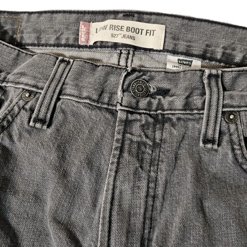 Vintage Levis Jeans Mens 32x32 Gray Denim 527 Boot Cut Low Rise Cowboy Y2K
