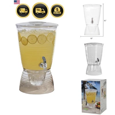 Dispensador de bebidas de corteza, 2,5 galones, transparente, paquete de 1 - Imagen 1 de 4