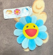 Takashi Murakami Kaikai Kiki Flower Badge Blue Flower Charm, Blue Plush