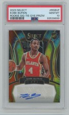 Kobe Bufkin 2023-24 Panini Select Tie-Dye Prizm RC Auto /25 PSA 10 #RS-BUF