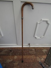 Hallmarked Antique 1925 Silver-Tipped & Collar Cane Walking Stick Steampunk