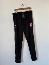 Oxen England Rugby League Track Pants 2XL Trousers Black Joggers Zip Ankle NEW