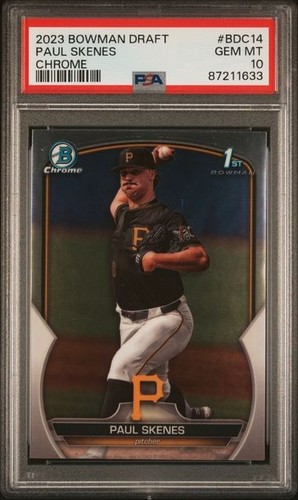 2023 1ST Bowman Draft #BDC14 Paul Skenes Chrome PSA 10 RC ROOKIE