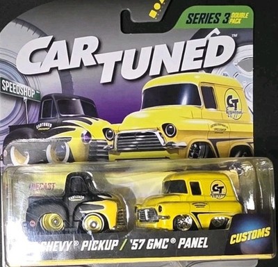 CarTuned Series 3 Double Pack Speedshop 1953 Chevy Pickup & 1957 GMC Panel 1/64